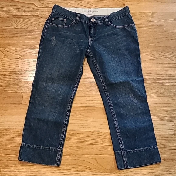 Banana Republic Premium Denim Cropped Cuffed Jeans - Picture 2 of 7